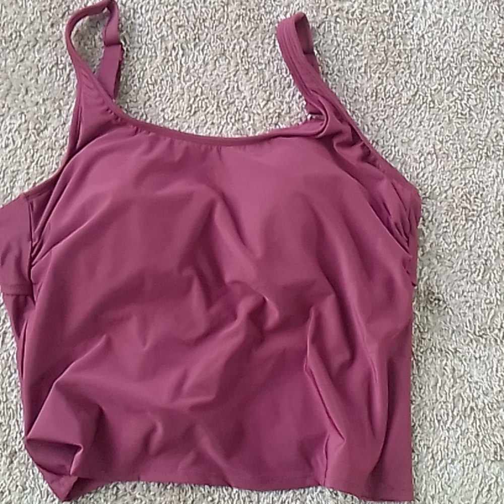 Burgundy swim top 18W